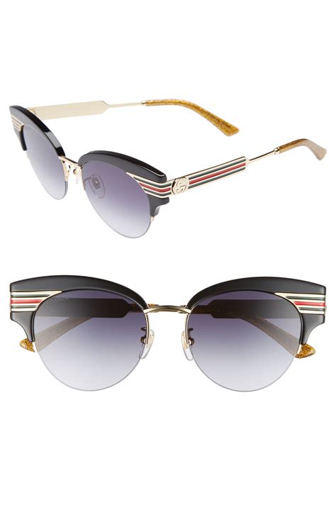 gucci round cat eye sunglasses|53mm cat eye sunglasses gucci.